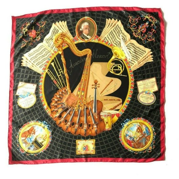 Hermès Mozart Pattern Scarf - Picture 4 of 6